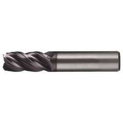 ‎5/8″ × 5/8″ × 1-1/4″ × 3-1/2″ RHS / RHC Solid Carbide 4-Flute Corner Radius End Mill - TiAlN - Exact Industrial Supply