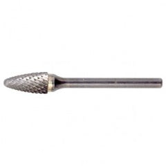 SF-1 Double Cut Solid Carbide Bur-Round Nose Tree Shape - A1 Tooling