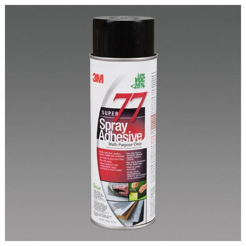 3M Super 77 CA Multipurpose Spray Adhesive Low VOC <25% Clear 24 fl oz Can (Net Wt 18.0 oz) - A1 Tooling