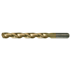 #1 RHS / RHC HSS-CO 8% (M42) 135 Degree Split Point Heavy Duty Cobalt Drill - TiN - Exact Industrial Supply