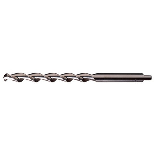 31/64 RHS / RHC HSS 118 Degree Notched Point HSS Parabolic Taper Length Drill - Bright - Exact Industrial Supply