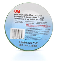 3M General Purpose Vinyl Tape 764 Green 2″ × 36 yd 5 mil Individually Wrapped Conveniently Packaged - A1 Tooling