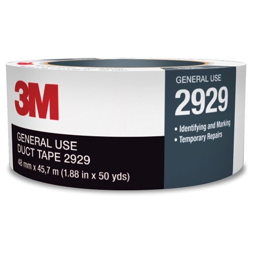 3M General Use Duct Tape 2929 Silver 1.88″ × 50 yd 5.5 mil Individually Wrapped Conveniently Packaged - A1 Tooling