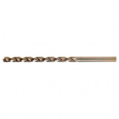 #10 RHS / RHC HSS-CO 8% (M42) 135 Degree Split Point Q-Cobalt Wide Land Parabolic Taper Length Drill - Straw / Gold Oxide - A1 Tooling