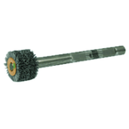 3" Diameter - Crimped Filament Internal Brush Deburring Tool - 0.055/120 Grit - 3/8" ARBOR - A1 Tooling