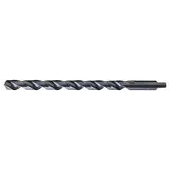 5/8 RHS / RHC HSS 118 Degree Notched Point Heavy Duty Taper Length with Automotive Tanged Shank Drill - Steam Oxide - Exact Industrial Supply