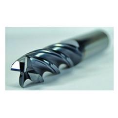 3/8 Dia. x 2-1/2 Overall Length 4-Flute .020 C/R Solid Carbide SE End Mill-Round Shank-Center Cut-AlCrN - A1 Tooling