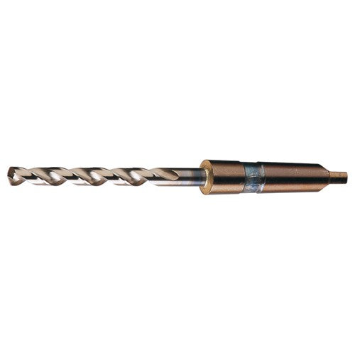 1/2 RHS / RHC HSS-CO 8% (M42) 135 Degree Notched Point Heavy Duty Cobalt Taper Shank Drill - Straw / Gold Oxide - Exact Industrial Supply