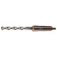 1/2 RHS / RHC HSS-CO 8% (M42) 135 Degree Notched Point Heavy Duty Cobalt Taper Shank Drill - Straw / Gold Oxide - Exact Industrial Supply