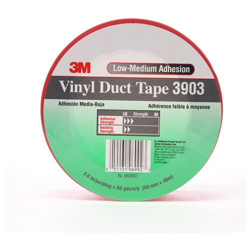 3M Vinyl Duct Tape 3903 Red 2″ × 50 yd 6.5 mil 2 Individually Wrapped Conveniently Packaged - A1 Tooling