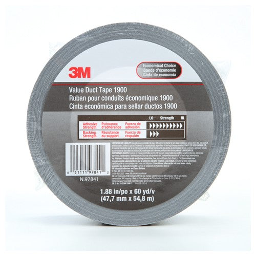 3M Value Duct Tape 1900 Silver 1.88″ × 60 yd 5.8 mi - A1 Tooling