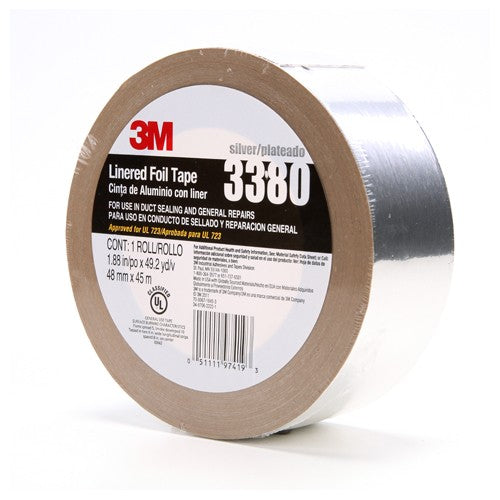 3M Aluminum Foil Tape 3380 Silver 48 mm × 45 m 3.25 mil - A1 Tooling