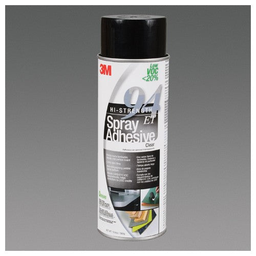 3M Hi-Strength Spray Adhesive 94 ET Low VOC <20% Clear 24 fl oz Can (Net Wt 19.8 oz) - A1 Tooling