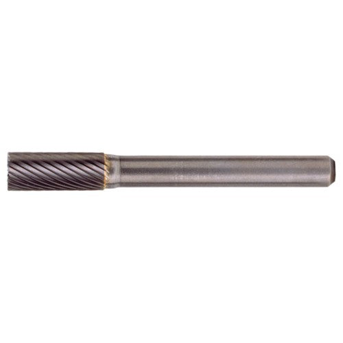 SB-43 Standard Cut Solid Carbide Bur-Cylindrical with End Cut - Exact Industrial Supply