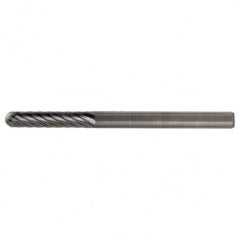 SC-7 Standard Cut Solid Carbide Bur-Cylindrical with Ball Nose - A1 Tooling