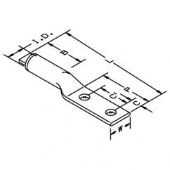 40172 ALUMINUM TWO HOLE LUG YELLOW - A1 Tooling