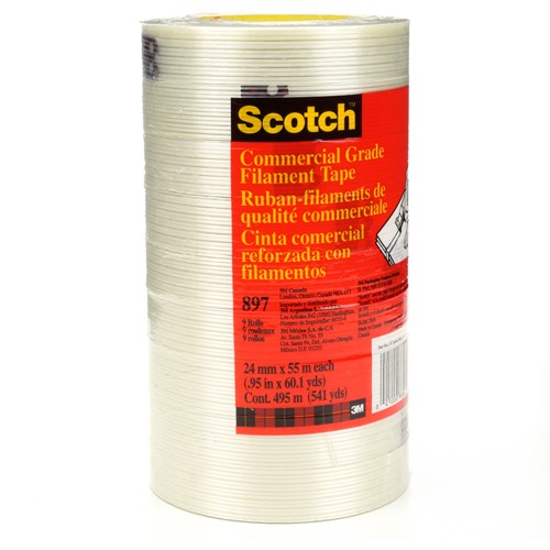 Scotch Filament Tape 897 Clear 24 mm × 55 m 5 mil - A1 Tooling