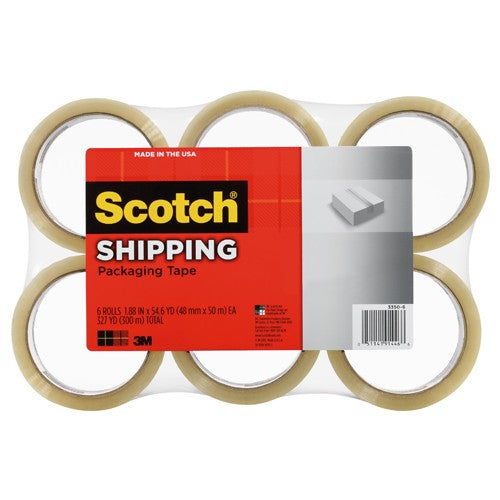 ‎Scotch Lightweight Shipping Packaging Tape 3350-6 1.88″ × 54.6 yd (48 mm × 50 m) - A1 Tooling