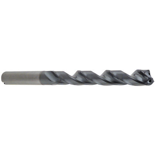 4.1 mm Dia. × 6 mm Shank × 43 mm Flute Length × 81 mm OAL, 8xD, 140°, TA, 2 Flute, Coolant Thru, Round Solid Carbide Drill - Exact Industrial Supply