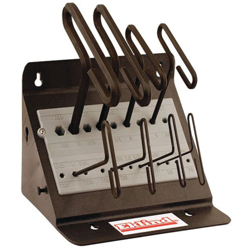 8 Pieces-3/32″-1/4″ T-Handle Style-6″ Arm-Hex Key Set with Plain Grip - A1 Tooling