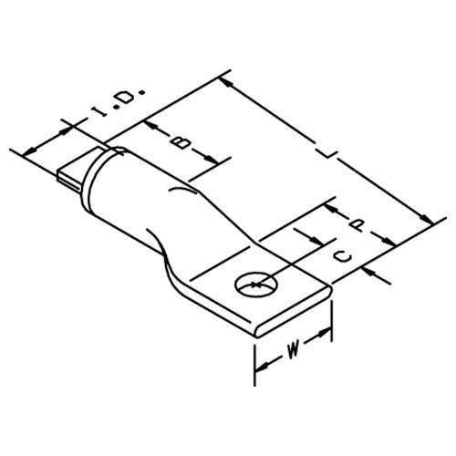 3M Scotchlok Aluminum One Hole Lug 40045 up to 35 kV 4/0 AWG White