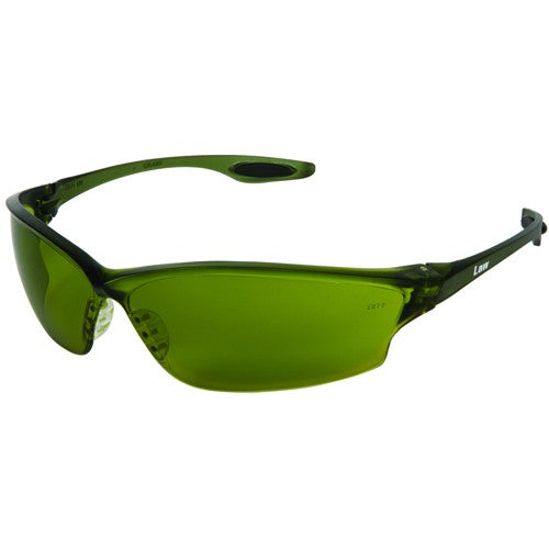 Safety Glasses - Green Filter 3.0 Lens - Green Frame - LW2 Style - A1 Tooling