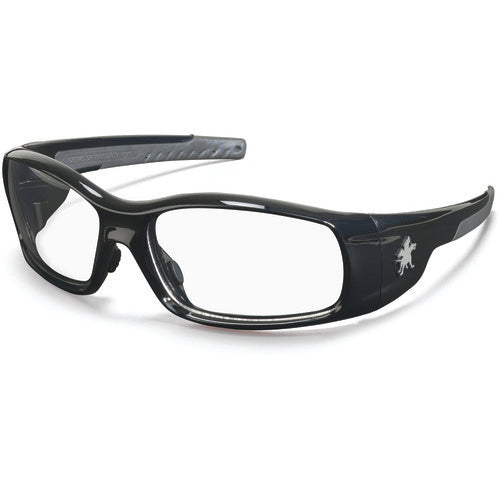 Safety Glasses - Polished Black Frame-Clear Lens - SR1 Style - A1 Tooling