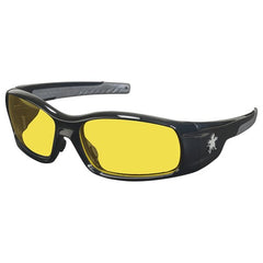 Safety Glasses - Black Frame-Amber Lens - SR1 Style - A1 Tooling