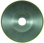 6 x 3/4 x 1-1/4'' - 1/8'' Abrasive Depth - 150 Grit - 45 Degree Angle Type 15V9 Diamond Dish Wheel - A1 Tooling