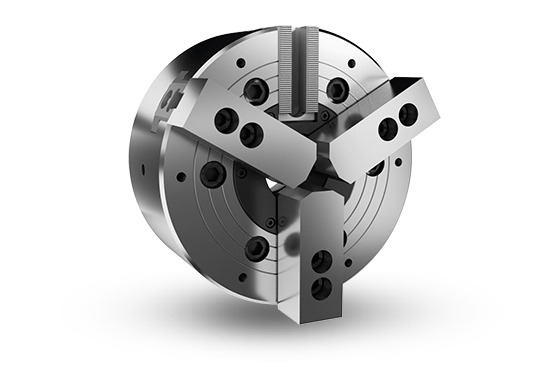 Auto Strong NHT-200 Series 2-jaw and 3-jaw through-hole power chuck (adapter included) - Part # NHT-208A5 - Exact Industrial Supply