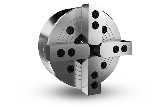 Auto Strong NIT-200 Series 4-jaw through-hole power chuck (adapter excluded) - Part # NIT-210 - Exact Industrial Supply