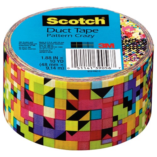 1.88 in × 10 yd Scotch(R) Duct Tape 910-PAC-CPattern Crazy Alt Mfg # 39056 - A1 Tooling