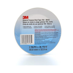 3M General Purpose Vinyl Tape 764 White 2″ × 36 yd 5 mil ndividually Wrapped Conveniently Packaged - A1 Tooling