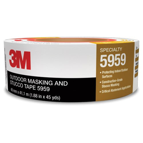 3M Outdoor Masking and Stucco Tape 5959 Red 48 mm × 41.1 m 12.0 mil Conveniently Packaged - A1 Tooling