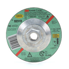 ‎3M Green Corps Cutting/Grinding Wheel T27 4-1/2″ × 1/8″ × 5/8-11 Internal 36 Grit - A1 Tooling