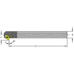 E12S SDXCL3 Solid Carbide Boring Bar w/Coolant - A1 Tooling