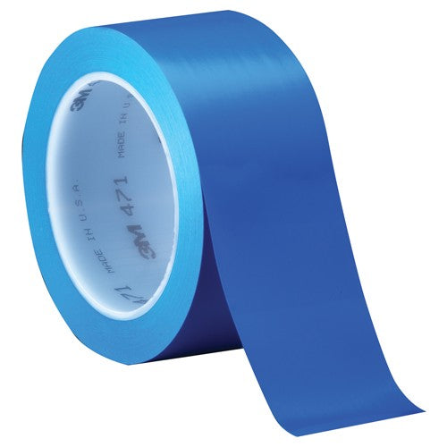 3M Vinyl Tape 471 Blue 1/4″ × 36 yd 5.2 mil Individually Wrapped Conveniently Packaged - A1 Tooling