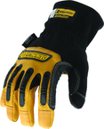 Tan/Black Bullwhip Leather/Breathable Ranchworx Gloves - A1 Tooling