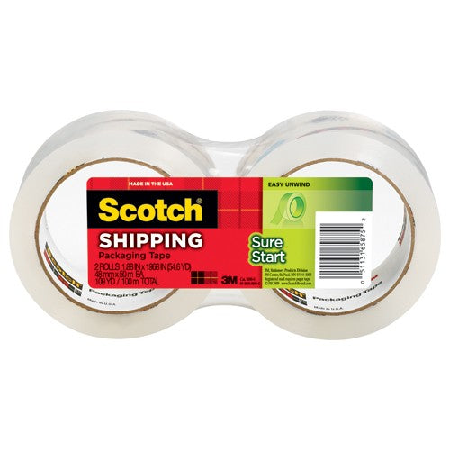 ‎Scotch Sure Start Shipping Packaging Tape 3450-2 1.88″ × 54.6 yd (48 mm × 50 m) - A1 Tooling