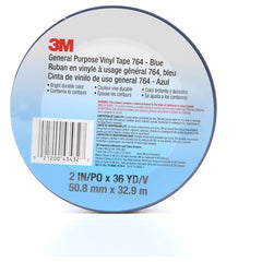 3M General Purpose Vinyl Tape 764 Blue 2″ × 36 yd 5 mil Individually Wrapped Conveniently Package - A1 Tooling