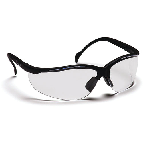 Safety Glasses - Clear Lens, Black Frame, Venture II Style - A1 Tooling