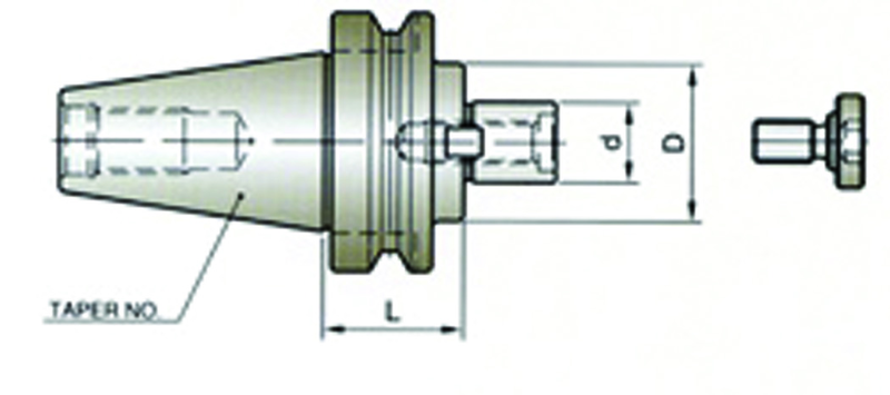 1-1/2 BT50 SHELL MILL HLDR EM - A1 Tooling