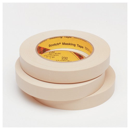 3M High Performance Masking Tape 232 Tan 12 mm × 55 m 6.3 mil - A1 Tooling