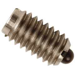 End Force Spring Plunger - 1.5 lbs Initial End Force, 40.75 lbs Final End Force (8–32 Thread) - A1 Tooling