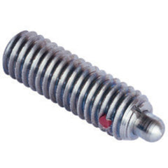 End Force Spring Plunger - 5.5 lbs Initial End Force, 14.5 lbs Final End Force (3/8″–16 Thread) - A1 Tooling