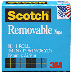 Scotch Removable Tape 811 1″ × 2592″ Boxed - A1 Tooling