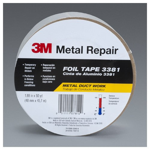 3M Aluminum Foil Tape 3381 Silver 1.88″ × 50 yd 2.8 mil - A1 Tooling