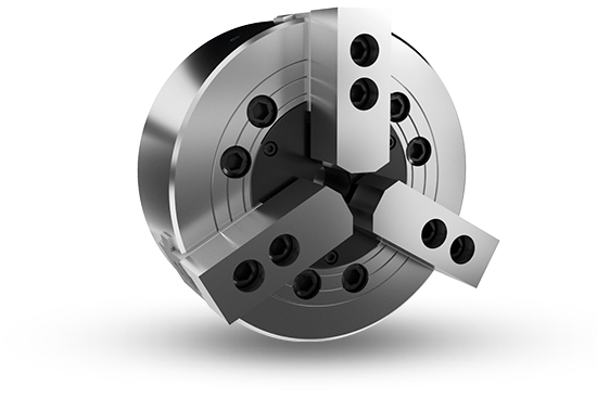 Auto Strong VA Series 3-jaw wedge type non through-hole power chuck (adapter included) - Part # V-206A6 - Exact Industrial Supply