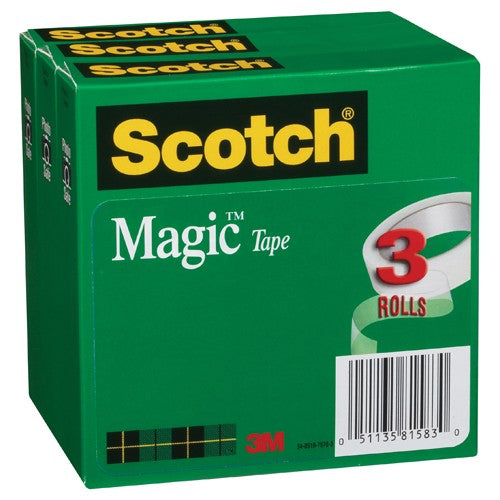 ‎Scotch Magic Invisible Tape 810-3PK 3/4″ × 36 yd × 0″ (19 mm × 32 9 m) - A1 Tooling