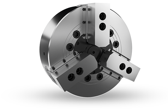 Auto Strong VRA Series Non through-hole power chuck for vertical lathe (adapter included) - Part # V-218RA8 - Exact Industrial Supply